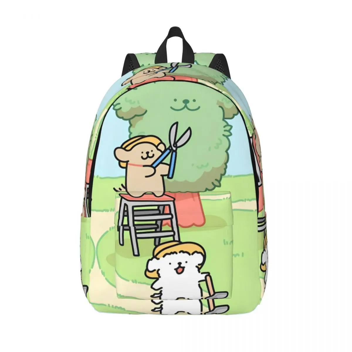 Maltese Golden Kawaii Couple Line Dogs Teenage Backpack Sports High School Work Daypack for Men Women College Shoulder Bag