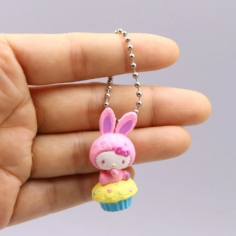 Sanrio Hello Kitty брелок кулон мультфильм косплей платье кролик кошка Радужный торт брелок для ключей камера кулон украшение сумки