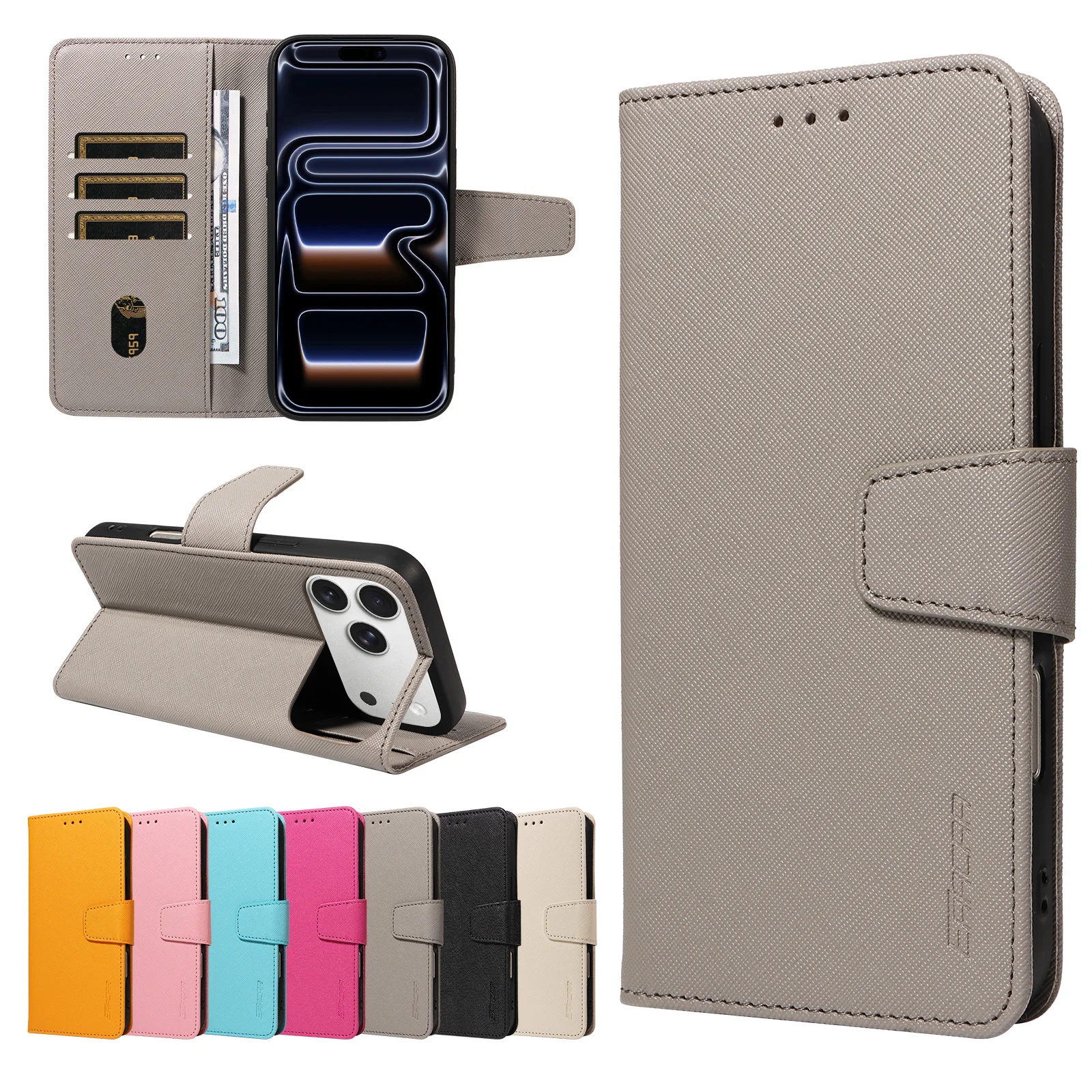 Kunstleder-Handyhülle für Samsung Galaxy A56 A55 A36 A26 A16 A06 A05 A54 A53 A52 Kratzfeste Magnetische Brieftaschen-Schutzhülle mit Standfunktion