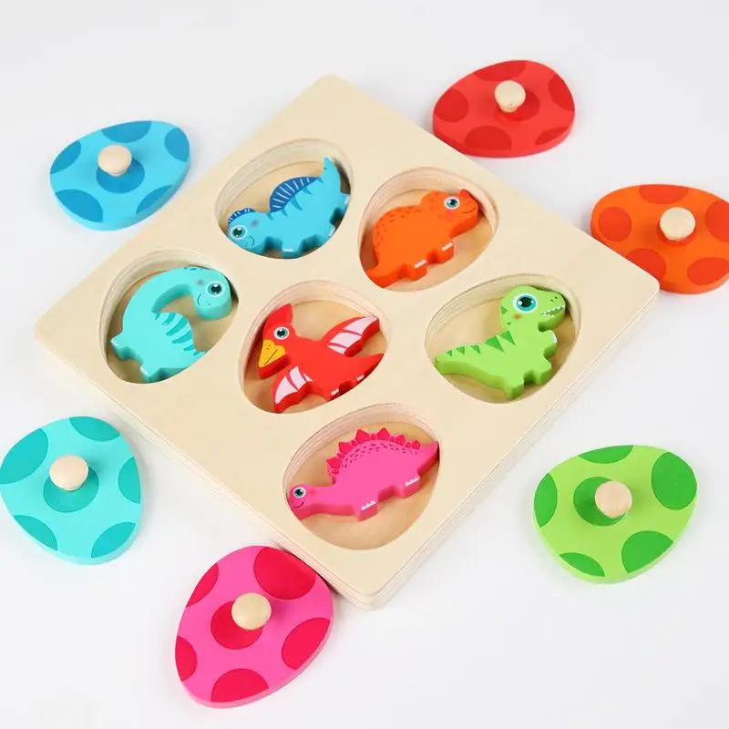 

Wooden Dinosaur Egg Themed Peg Board Jigsaw Toy, 1 Box Hand Eye Coordination Toy, Educational Toy for Kids, Birthday Gift