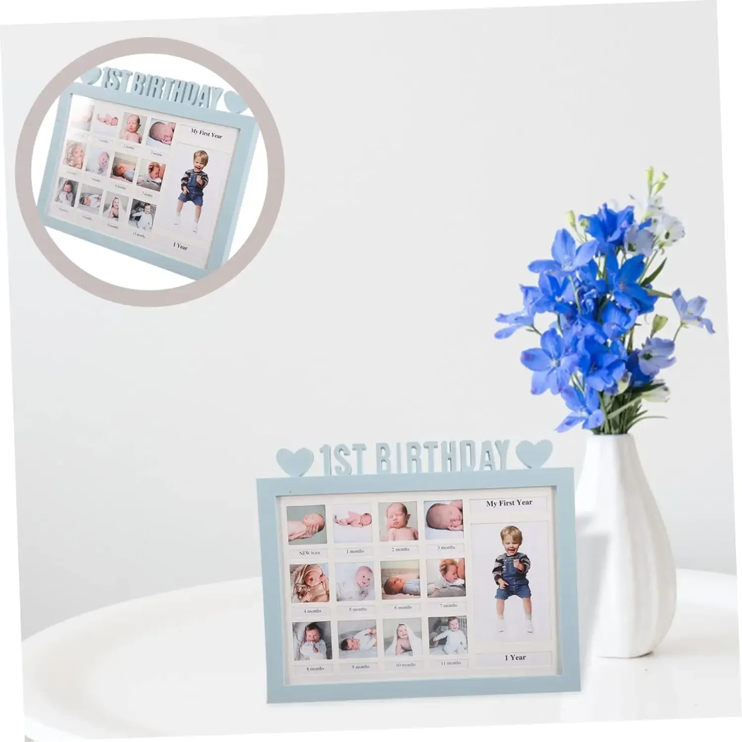 1ST BIRTHDAY Baby Creative 12 Months Growth Record Photo Frame Birthday Party Commemorative PP Plastic Photo Frame Commemorative