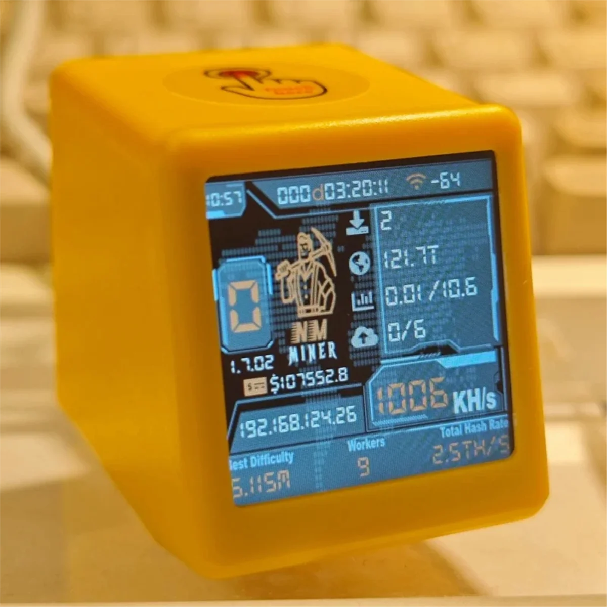 2025-3C NM TV NMMiner التلفزيون الذكي 1060KH/S Hashrate Nerdminer V2 ESP32 BTC سولو اليانصيب مينر الذكية هدية المنزل ساعة سطح المكتب الصامت #3