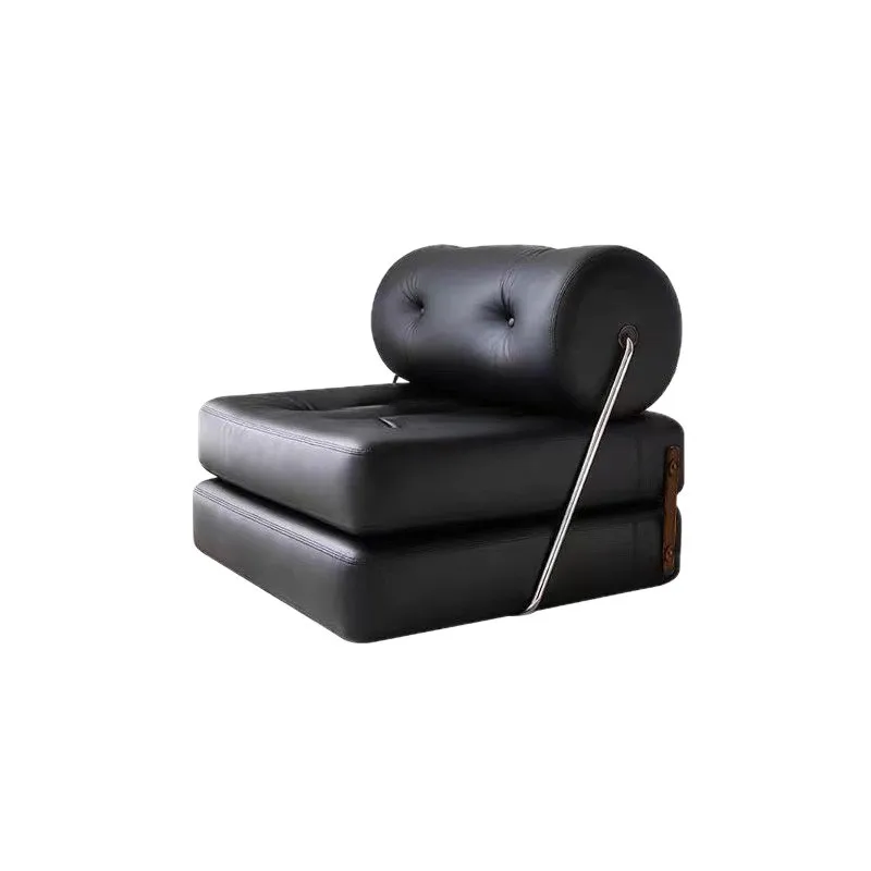 Single sofa small apartment living room tofu block sofa bed folding dual-purpose cream wind module lazy sofa