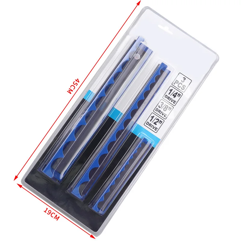 3 Buah/Set Baki Penyimpanan Alat Magnetik Baja Vanadium Krom 1/4 "1/2" 3/8 "Soket Tempat Rak Alat Penyangga Rak Penyokong