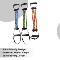 Stretch Exercise Bands Chest Expander And Pedal Puller Latex Elastic 3-Hole Workout Resistance Stretcher For Yoga Gym