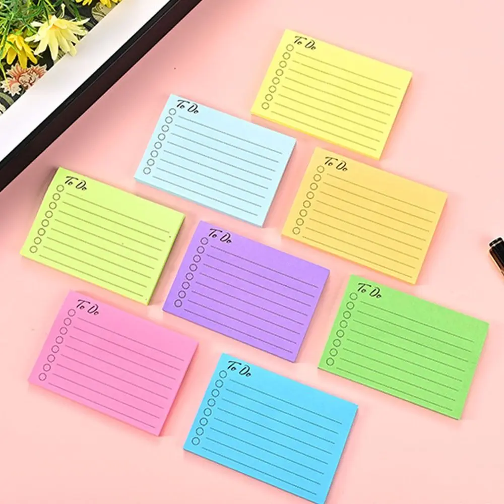 Scrapbooking Sticky Notes Self Discipline Studying Planning Checklist Notepad 8 Colors Check It Schedule Memo Pad