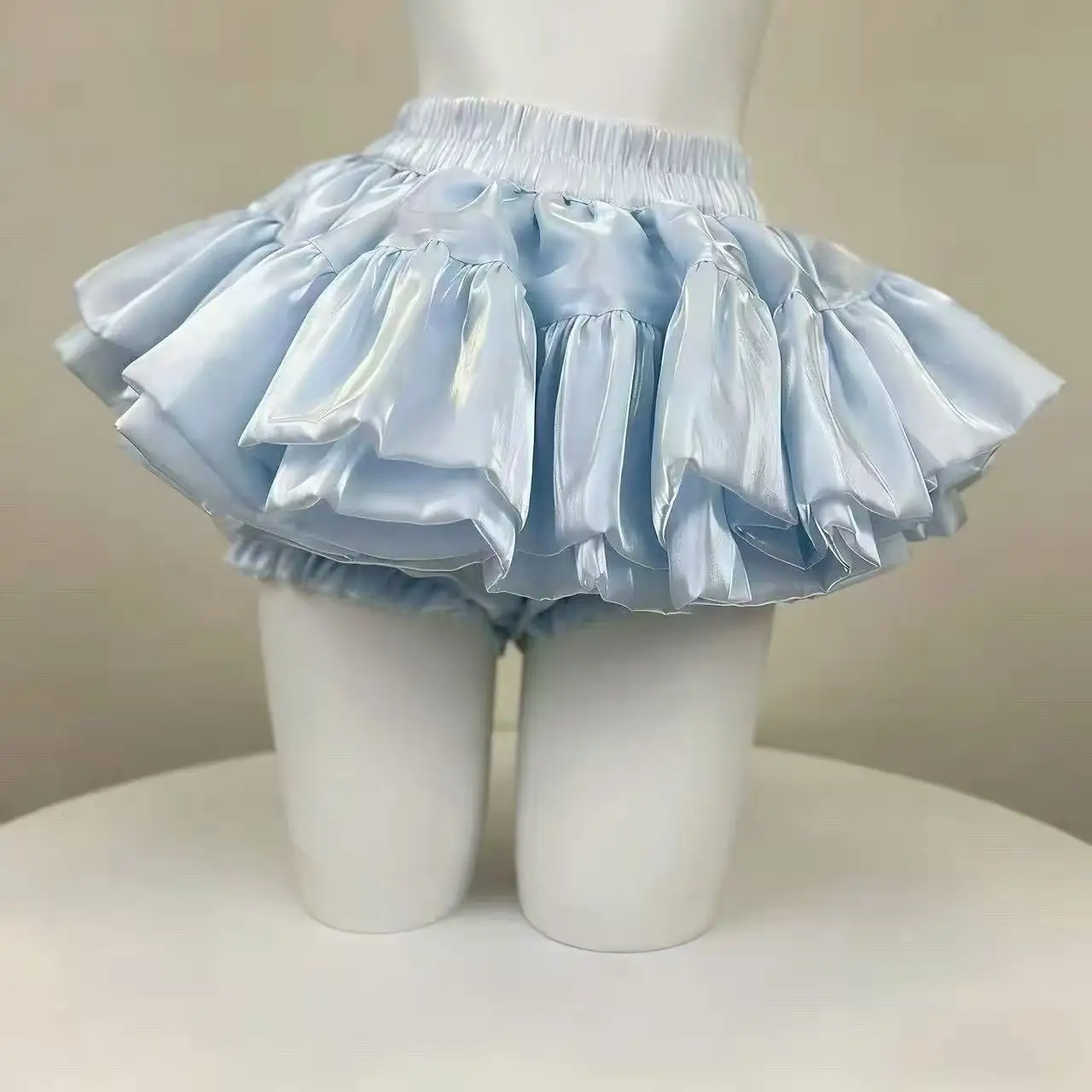 

Sweet High-waist Puffy Skirt Women Layered Mini Skirts Tulle Skirt Princess Birthday Party Skirts Pink Pleated Skirt Harajuku