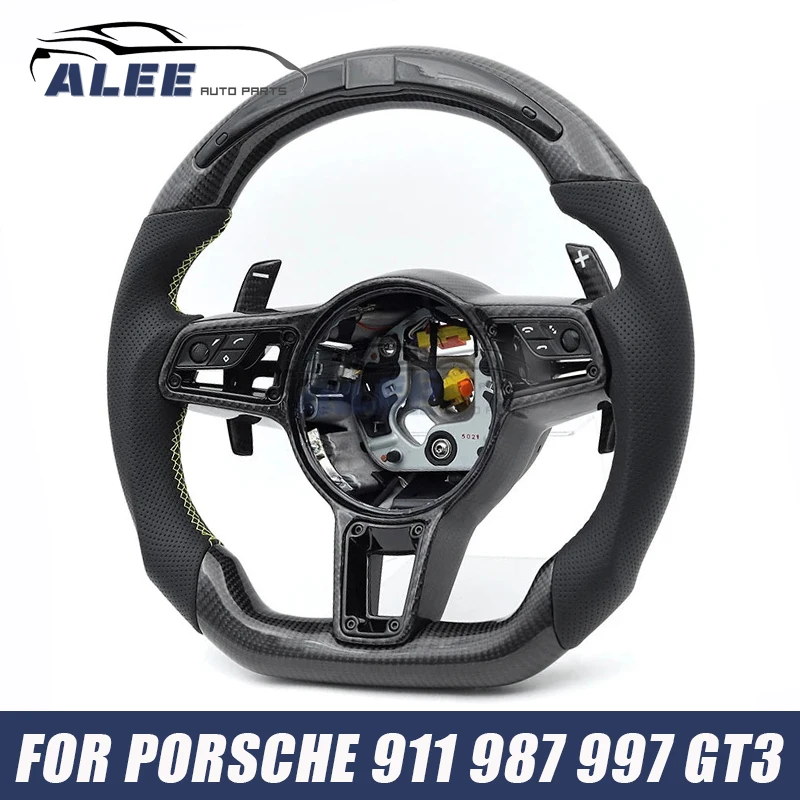 

Car LED Carbon Fibre Sports Steering Wheel for Porsche Cayenne Panamera Boxste Macan 718 991 997 970 981 987 GT3 Car Accessories