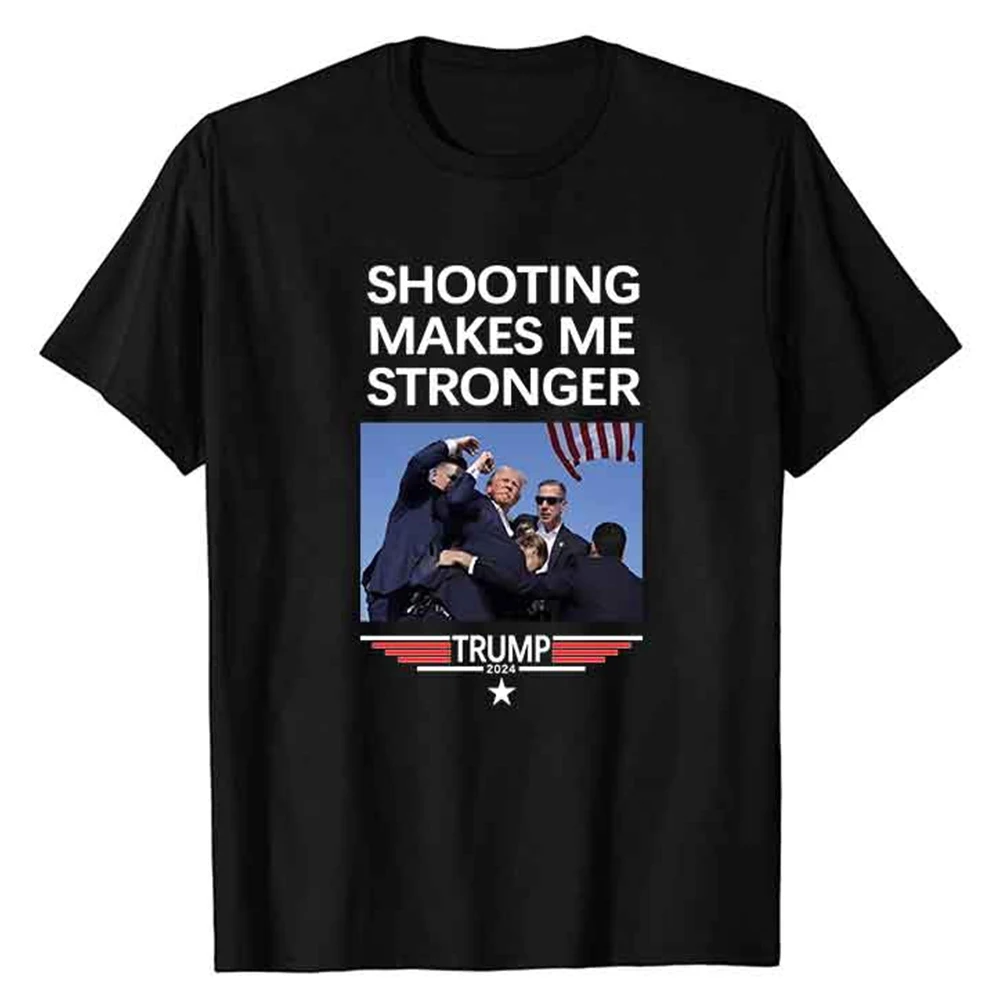 

Trump America T-Shirt USA Freedom Trump Rally Shooter T-Shirt Novelty Graphic Short Sleeve Print T-Shirt Casual Outfits