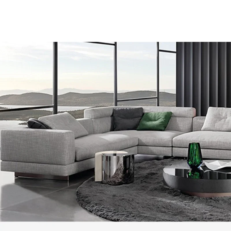 

A A Modern design wooden fabric sofa chair relaxing Chesterfield single set, adjustable and modular, suitable for home furniture