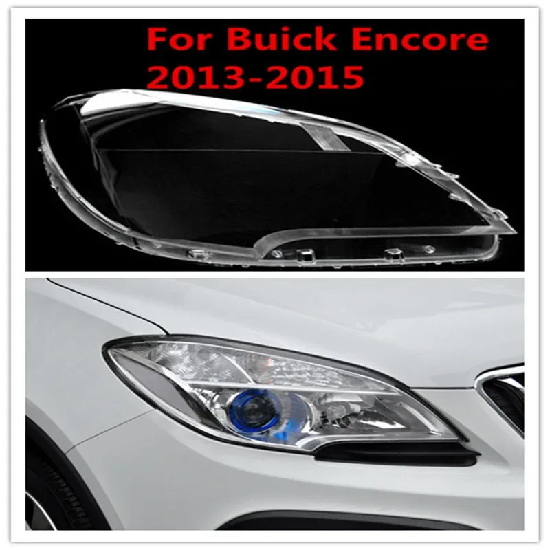 

HTTCY For Buick Encore 2013 2014 2015 front Car Headlight Cover Lens Shell Lampcover Lampshade Headlamp Light mask