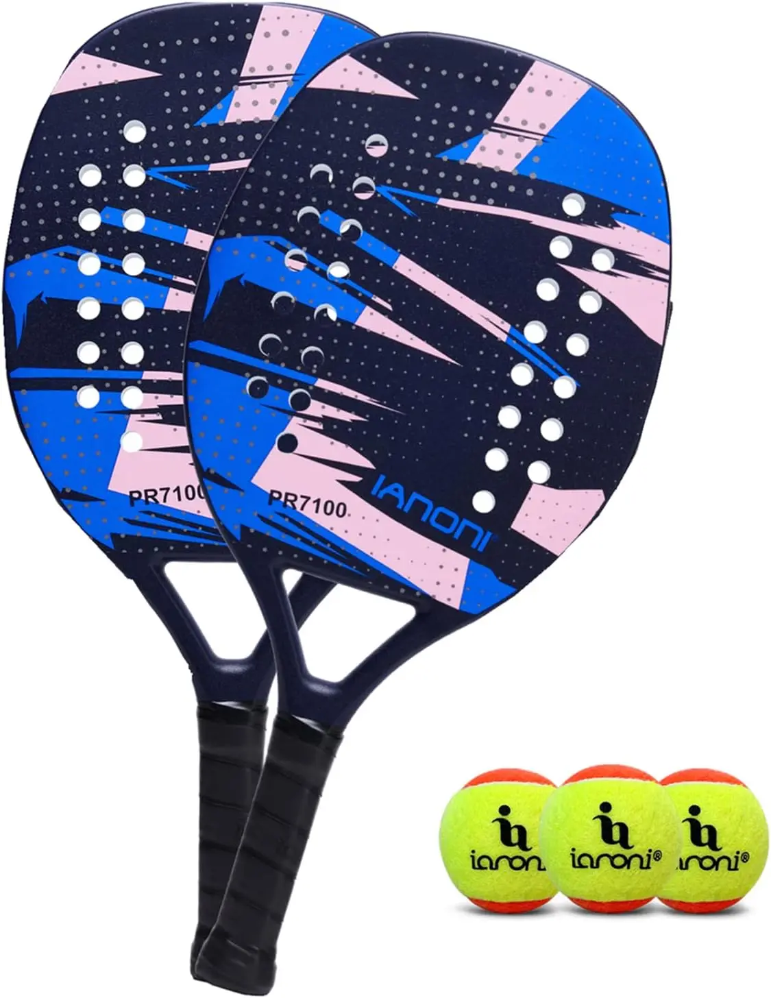 Beach Tennis Paddle Beach Tennis Racket Carbon Fiber with Memory Foam Core Tennis Paddles