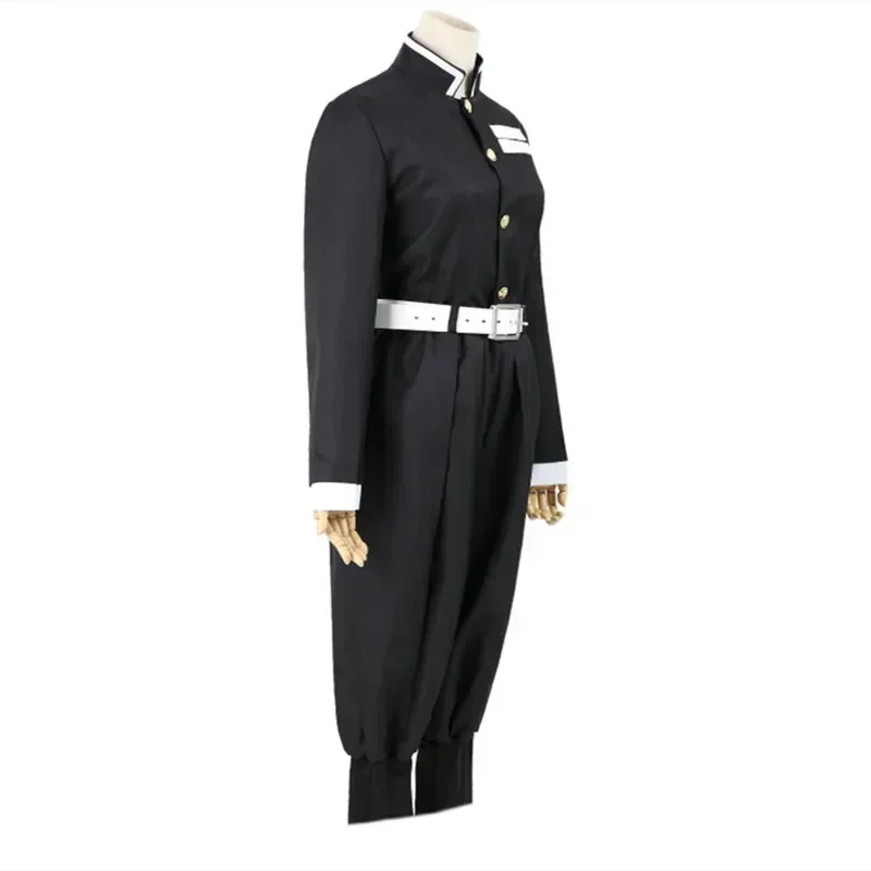 Anime Demon Slayers Kimetsu no Yaiba Costume Cosplay Top Giacca Pantaloni Nero Uniforme della squadra Abiti unisex di Halloween