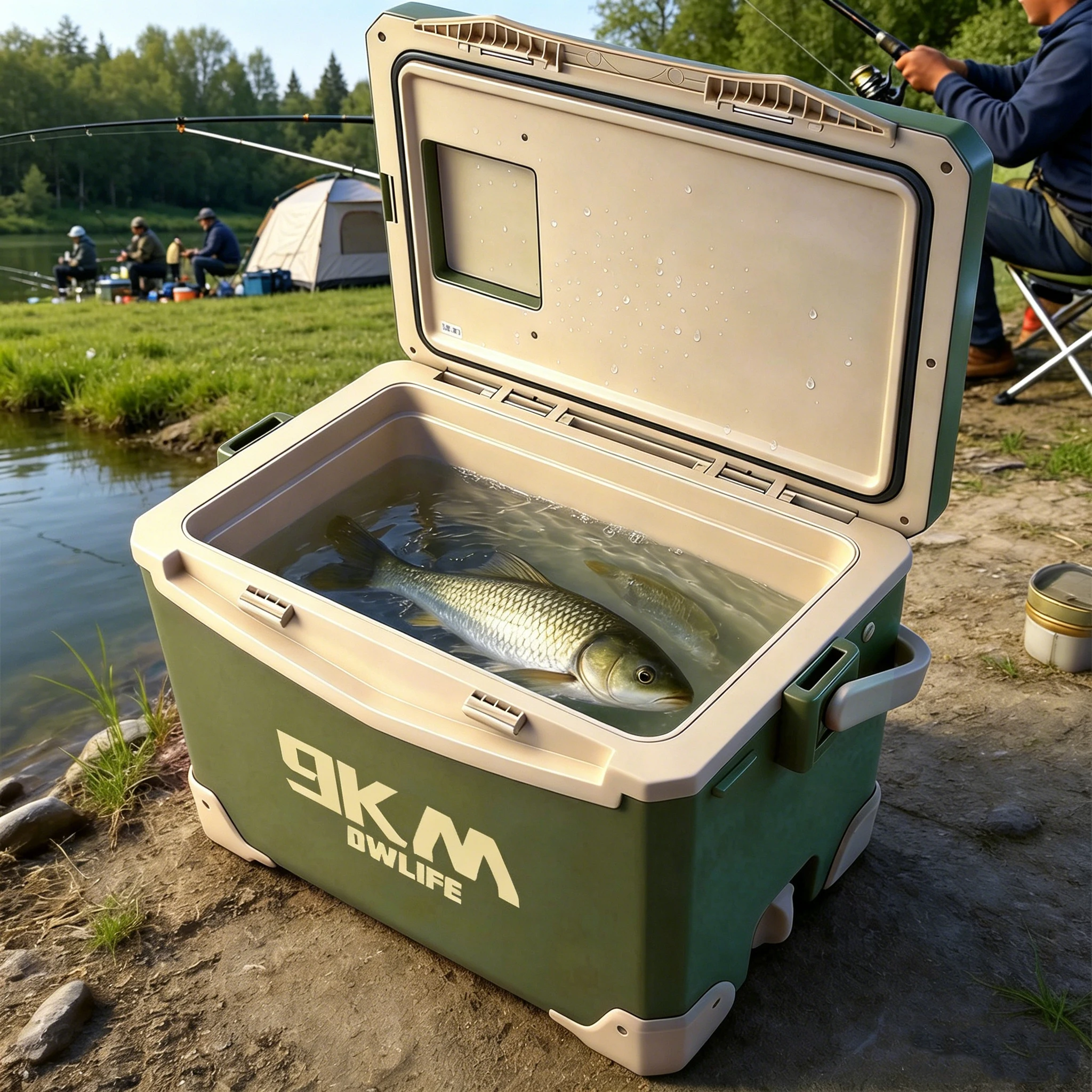 

9KM Fishing Cooler Box 10L 18L 26L Fishing Tackle Box Fishing Bucket Storage Tackle Box Outdoor Tank Case Gear Tools