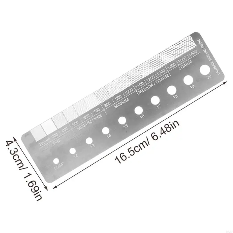 96GF Metal Coffee Size Ruler Stainless Steel Coffee Bean Grinder Accessories