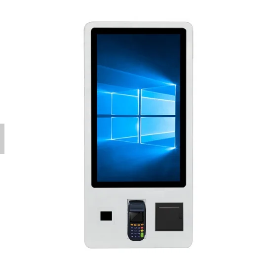 32 Inch digital signage totem Android System Self Cash Payment Pos Pay Self Service Electronic Kiosk With Ticket Printer