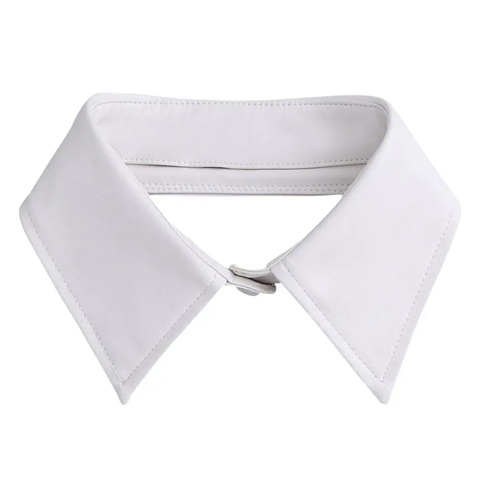 Chiffon PU Pelle Colletto finto Decorazione quadrata Colletto della camicia Camicia staccabile Colar Decorazione di vestiti in stile coreano
