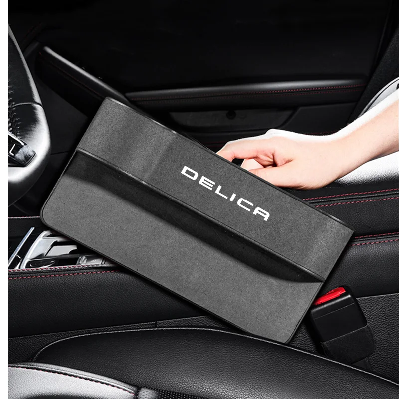 Car Seat Gap Leather Multifunctional Storag Box Auto Seat Side Crevice Storage Box For Mitsubishi Delica D5 L400 Accessories