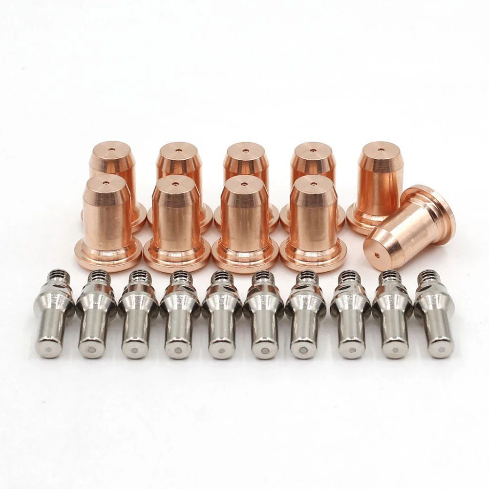 20pcs Plasma Electrode MT52582 and Nozzle MT51313P.11 for PT60 Cutting Torch Compatible with IPT 60 Plasma Devices