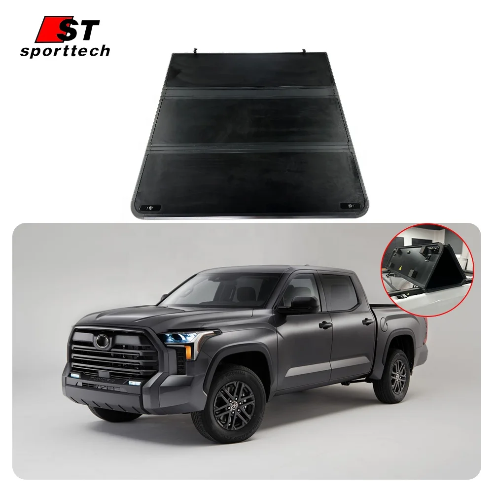 

New Design Pickup Truck 4x4 Hard Tri-fold Aluminum Bed Cover Tonneau Cover For accesorios para for 23 tacoma tundra tonneu cover