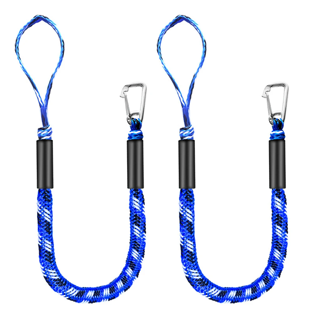 Docking Bungee Line Quick Buckle Docking Line Boat Line Marine Rope 2PCS Set 316 Stainless Steel Buckle Docking