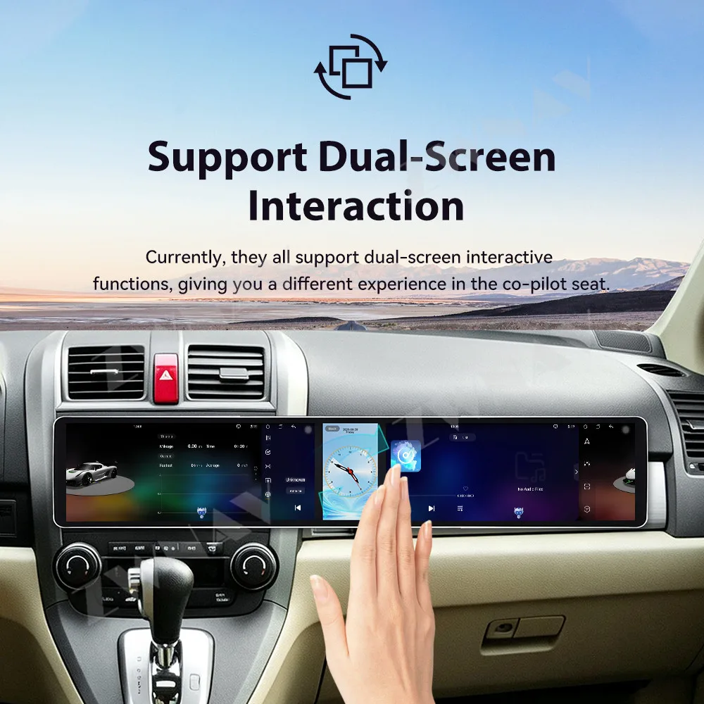For Honda CR-V 2007-2011 CRV Car Radio GPS Navigation CarPlay Android Auto Multimedia Passenter Watch Clock 27.6