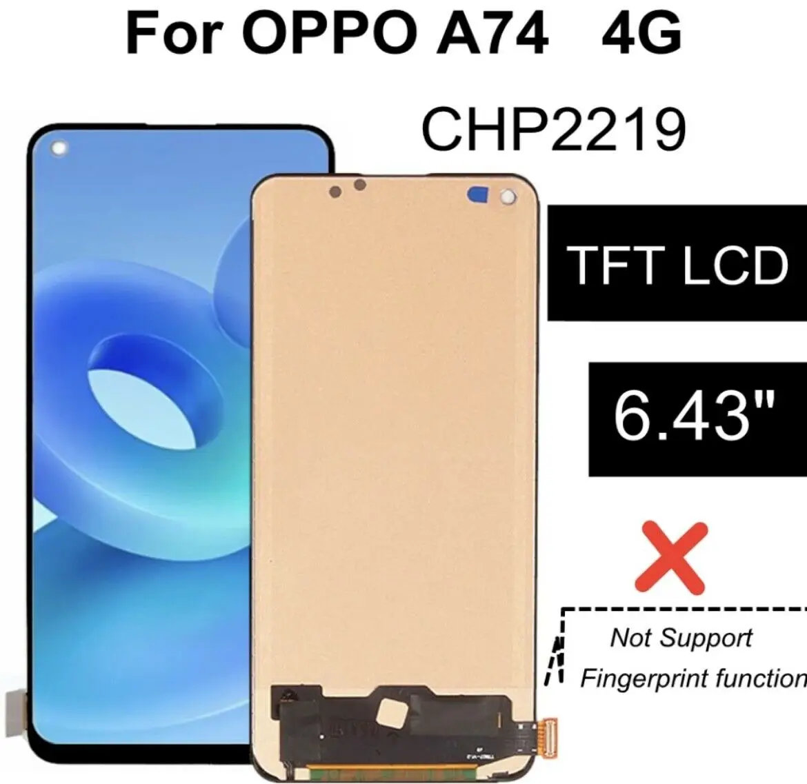 TFT LCD For OPPO A94 / A95 / A74 4G LCD Display Touch Screen Digitizer No Fingerprint