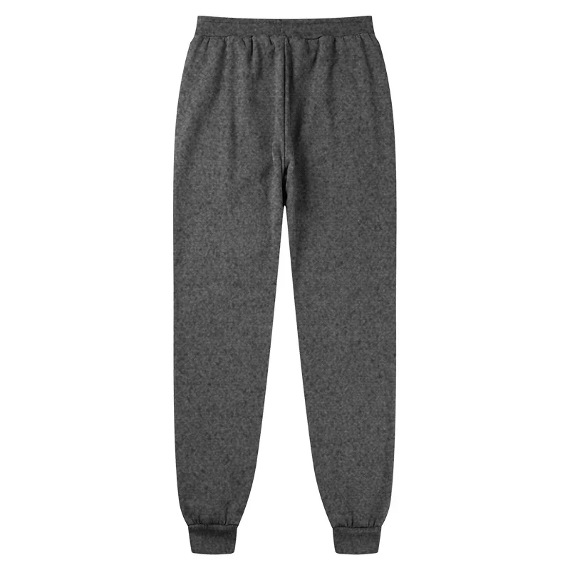 Pantaloni sportivi da uomo sportivi in pile attivo da allenamento per uomo con tasca con cerniera e coulisse
