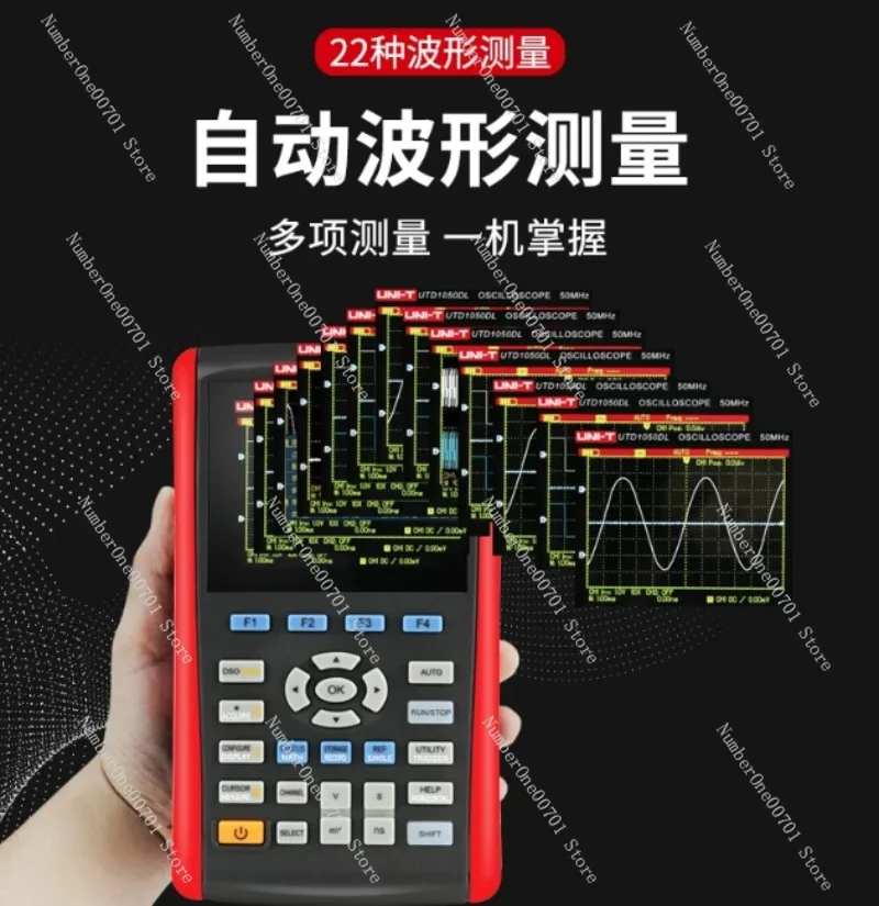 Handheld Digital Oscilloscope Multimeter 2 Channel Portable Mini Scope with High Voltage Probe