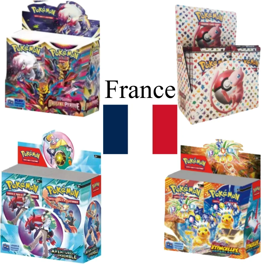 Carte Pokémon française, 36 paquets, ASTRES RADIEUX, flammes d'obsidienne, étoiles brillantes, origine perdue, carte de Transaction de combat Booster Pokémon