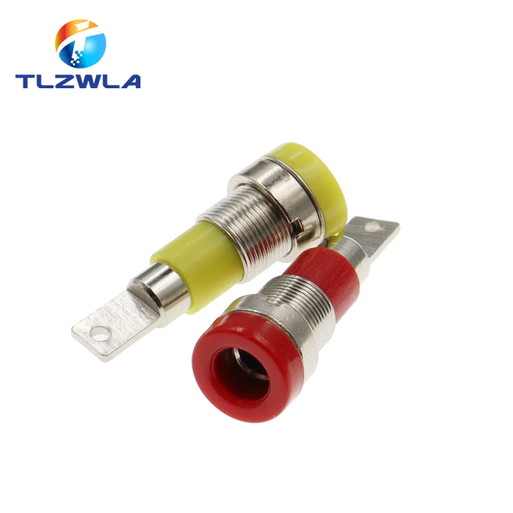 5PCS 4MM Binding Post Banana Socket panel mount Test Probe connector Female Jack Socket Plug Wire Connector