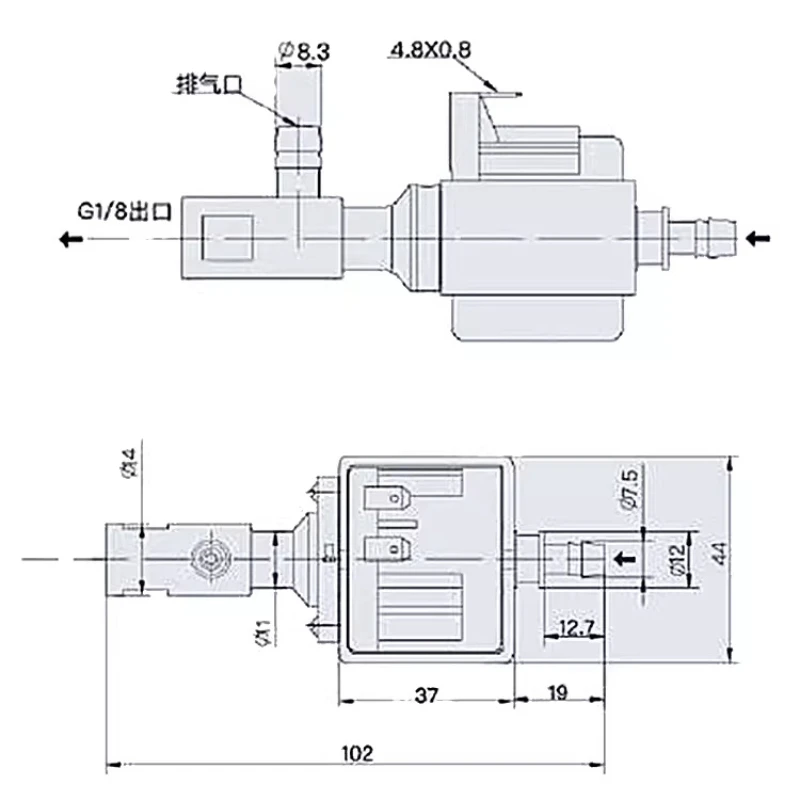 JYPC-3 25W AC 220V Original Plunger Type 6bar 195cc/min Water Suction Pump  for PHILIPS Electromagnetic Steam Gas Pump