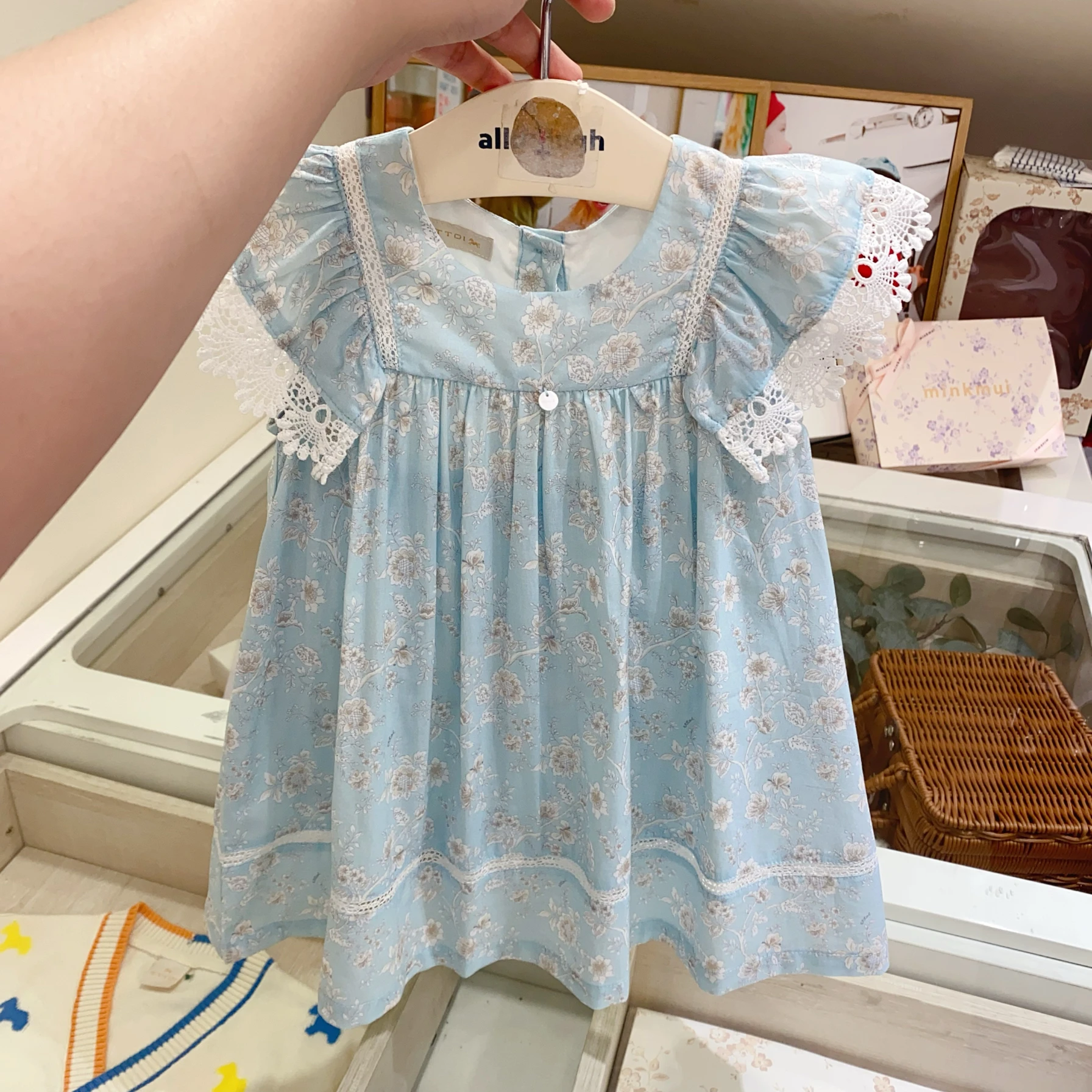 sweet-floral-print-princess-dress-for-girls-summer-new-style-children's-clothing-flying-sleeve-dress-elegant-princess-s