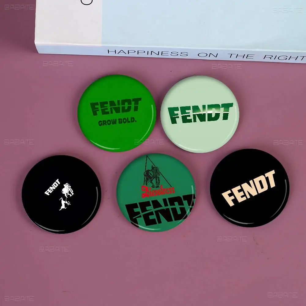 Farming Tractor F-Fendt Creative Tinplate Soft Button Pins Animal Icon Brooch Lapel Backpack Badge Accessories Pin