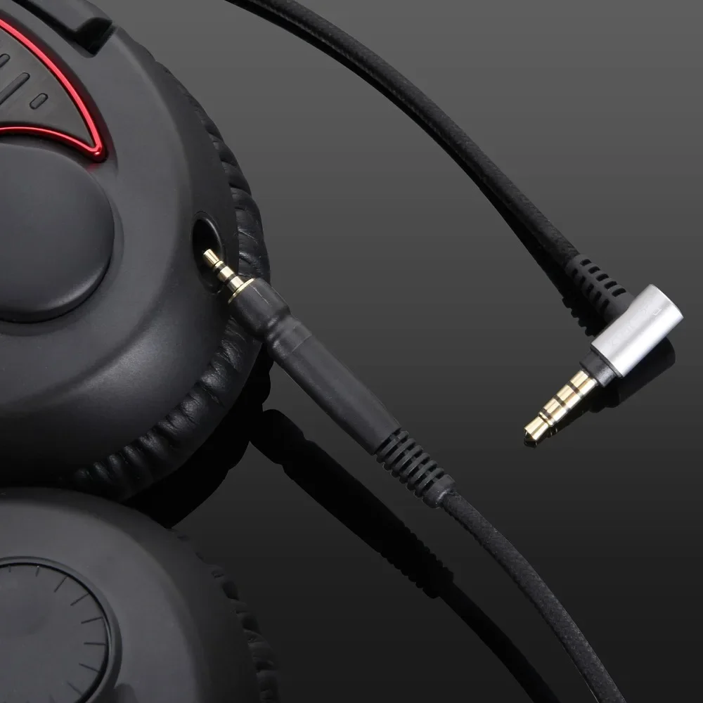 สายสายไฟต่อแบบถักแทนได้ของ OFC สำหรับเกม EPOS Sennheiser G4me หนึ่งศูนย์ GSP 350 500 550 600 601ชุดหูฟัง670 602