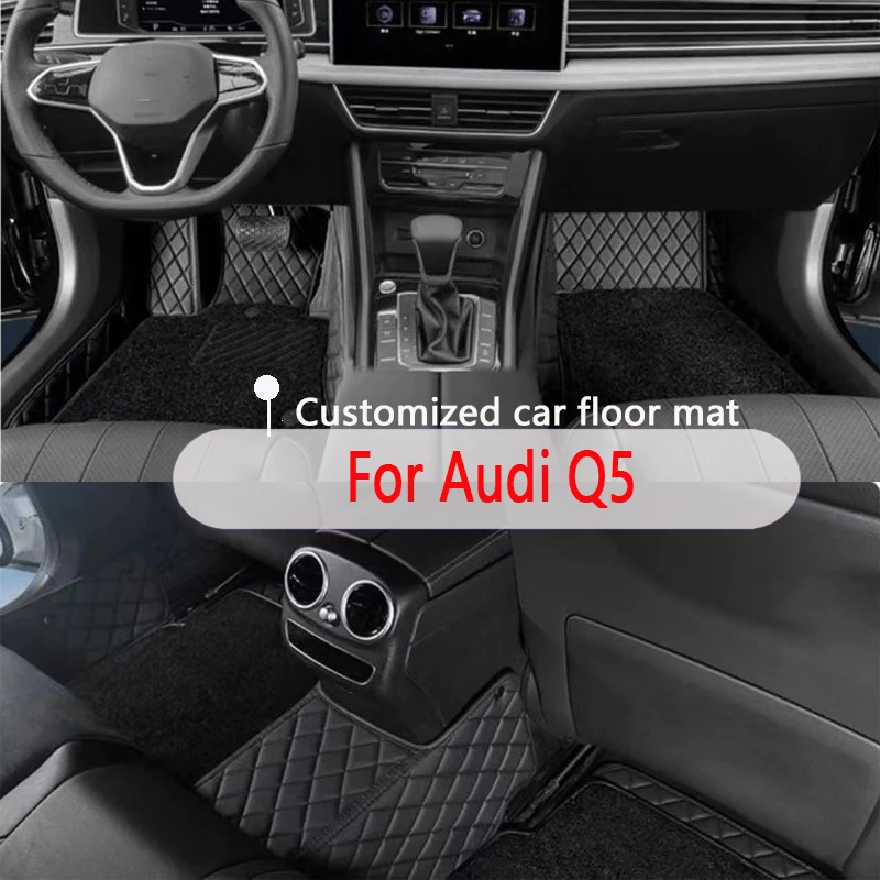 Car Mats For Audi Q5 8R MK1 2009-2017 Durable Anti Dirt Carpet Auto Floor Mat Set Car Interior Accessories