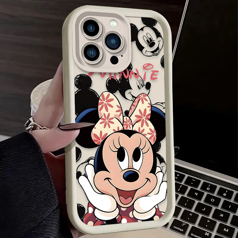 Disney Mickey Minnie Mouse Case for Xiaomi Redmi Note 13 12 11 Pro Plus 12S 11S 10S 10 9 9S 8 12C 13C Printing Protective Cover