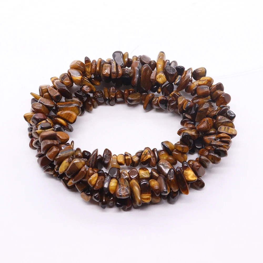 

Natural Tiger Eye Stone Chip Gravel Beads Irregular Semi-precious Stone Loose Bead Handmade Unique Jewelry Accessory 1 Strand