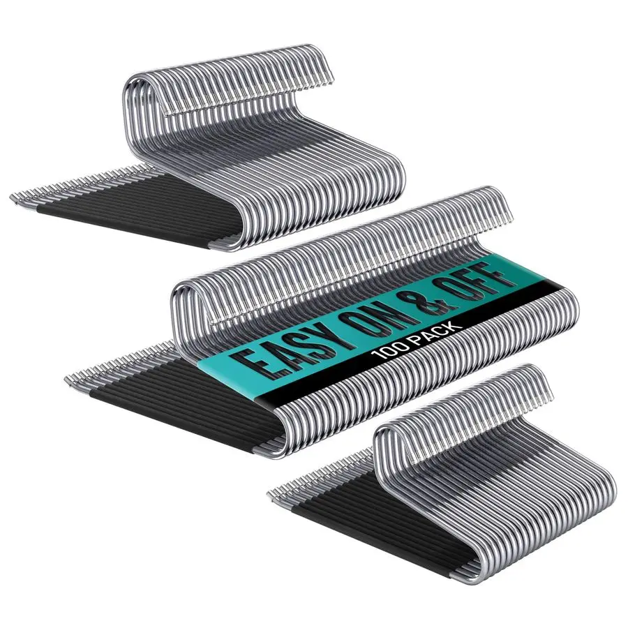 of 100 Stainless Steel NonSlip OpenEnded Pant Hangers Durable Trouser Organizer