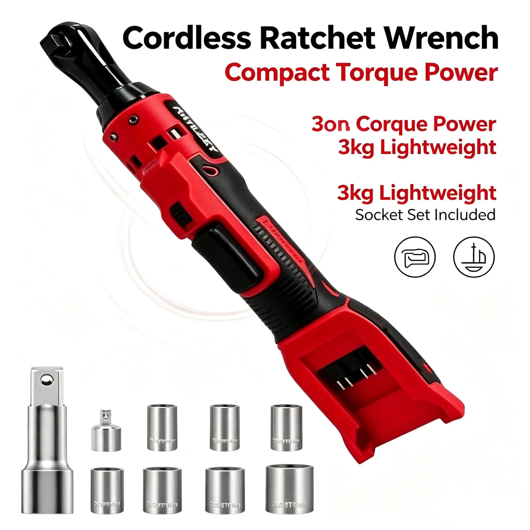 Brushed ratchet wrench M-WALK Extended Electric Ratchet Wrench High Torque 3/8