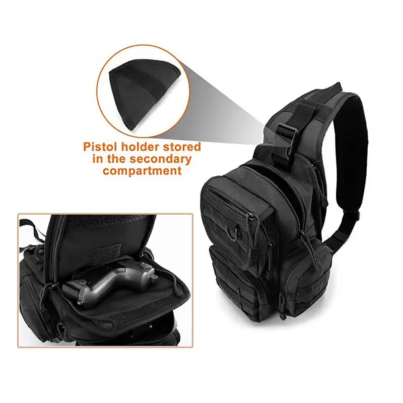 Imagem -02 - Tactical Gun Holster Shoulder Bags For Homem Masculino Mochila Molle Camping Caminhadas Caça Bolsa ao ar Livre Sling Peito Xa304a