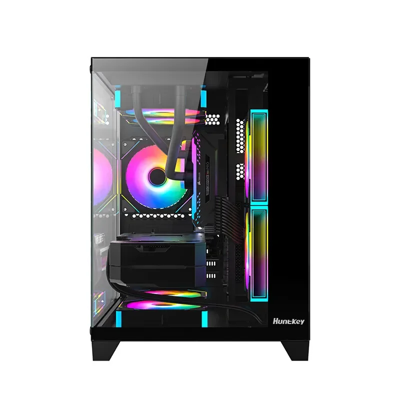 

Sandstorm full view version sea view room glass side transparent desktop chassis supports 240 water-cooled vertical