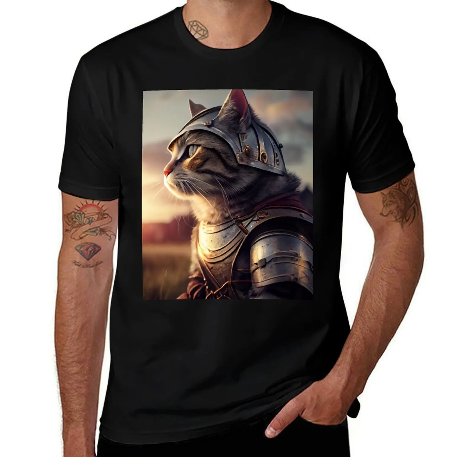 

Soldier: American Short Hair T-Shirt anime figures heavyweights oversized mens graphic t-shirts
