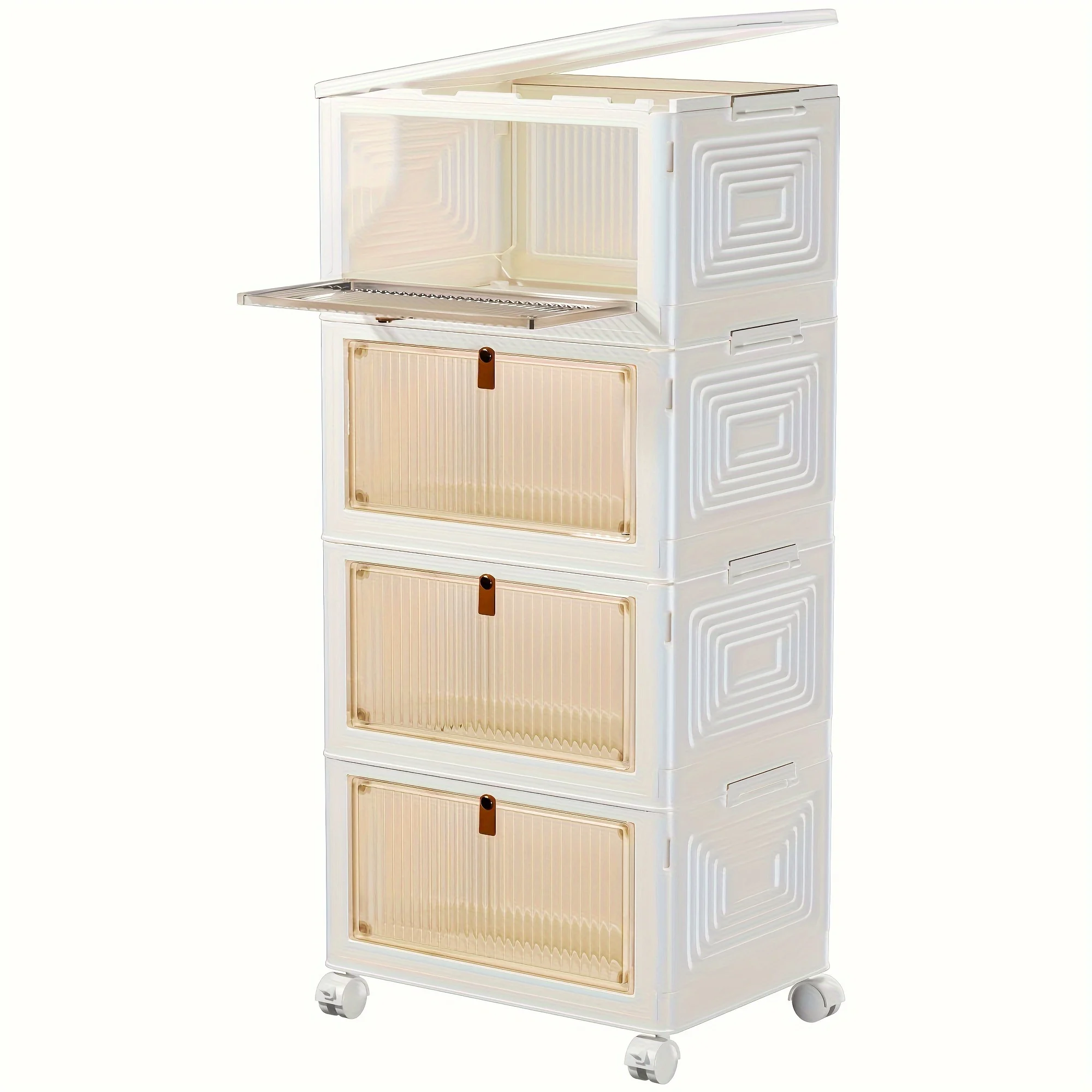 Stackable Storage Containers Plus - Wheeled, and Lidded - Closet Organizers and Storage for Living Room, Kitchen, Office, Dorm