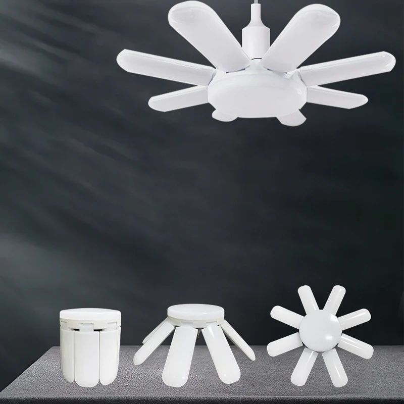 Ultra Bright Energy Saving LED 200W UFO Garage Light with 8-Leaf Design High-Power E27 Hanging Bulb for Building Folding Garages