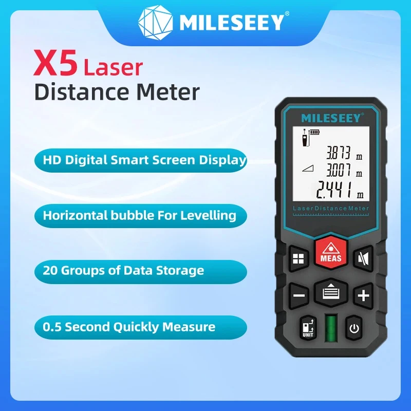 Mileseey-telémetro láser X5 X6 S6, herramienta de medición de distancia, instrumento de alta precisión para decorar Kits de casa, nuevo modelo