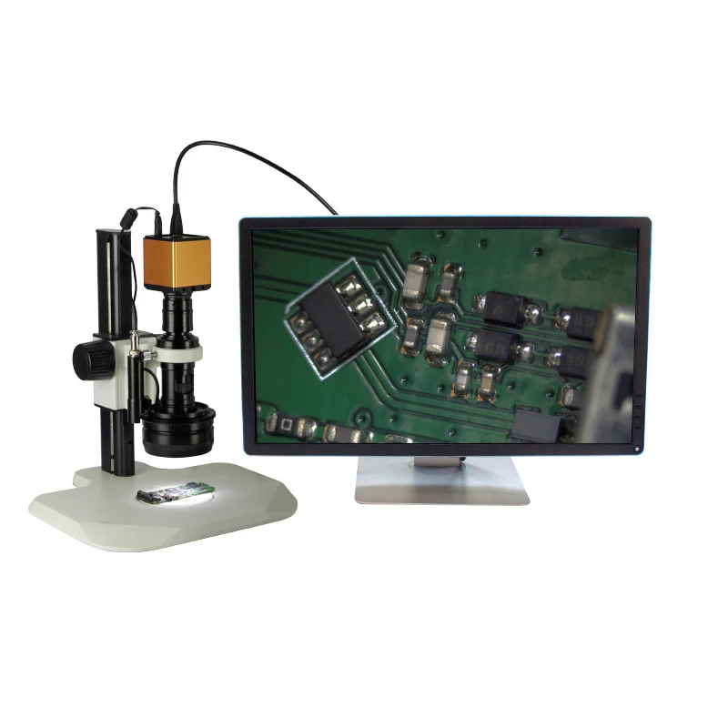 Digital stereo soldering microscope for mobile repair with lcd screen 3d electronic microscope for cell phone with camera