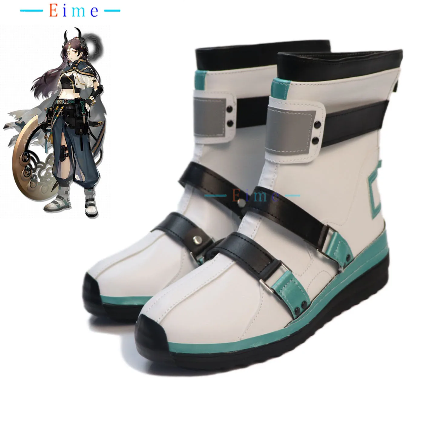 

Game Arknights Jieyun Cosplay Shoes Big Size PU Leather Shoes Halloween Carnival Boots Anime Accessories Custom Made