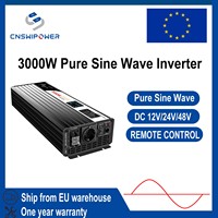 Pure Sine Wave Inverter DC to AC 12V 24V 48V to 220V 230V 3000W 50HZ LCD Display