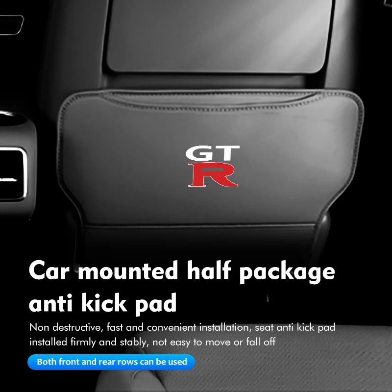 Car Seat Back Leather Kid Anti-Mud Cover Anti Kick Mat For Nissan GTR X-trail Tiida Qashqai J10 J11 Leaf Kicks Versa view 2